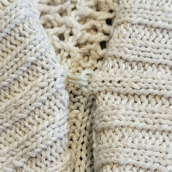 Alice + Olivia Cardigan Sweater Open Knit Ribbed Shawl Collar Long Cocoon Size S - Picture 12 of 15